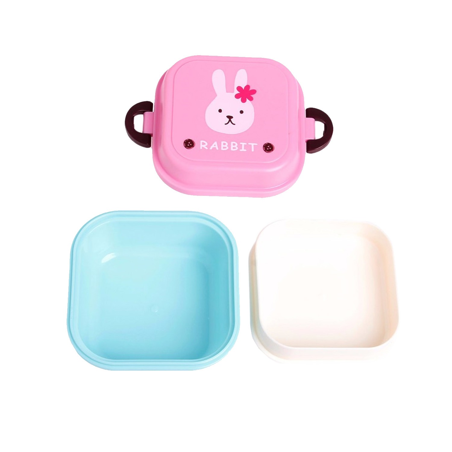 540ml Animal Lunch Box Japanese Double-layer Round Mini Bento Box