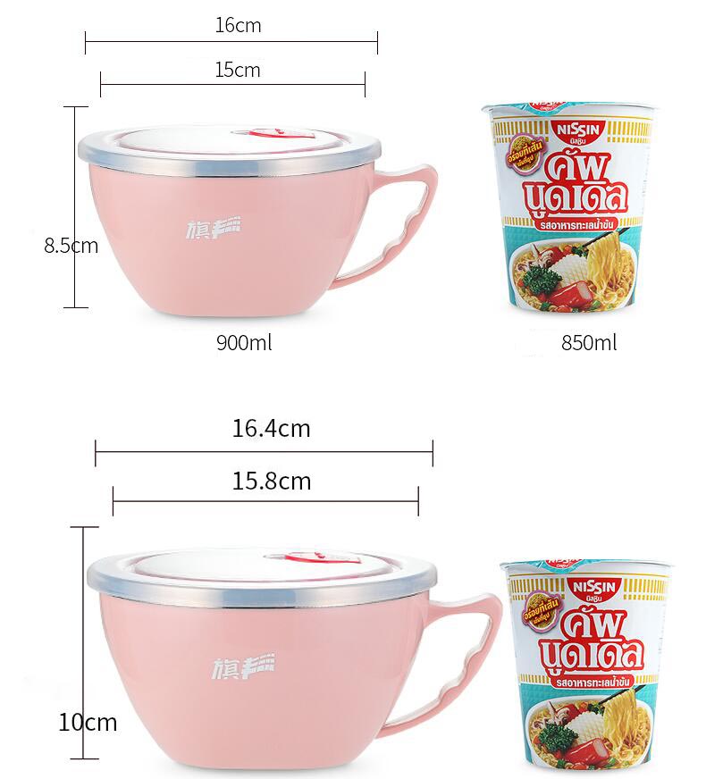 Dimensions of Lunch Bowl with Hamdle