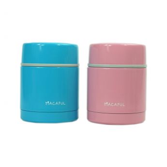 Blue and Pink Food Jars