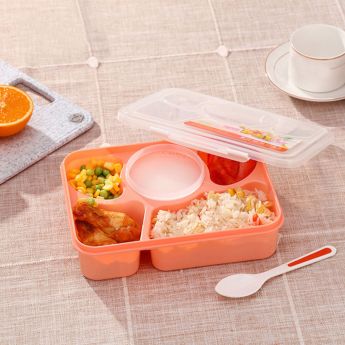 Pink Japanese Box with Food inside