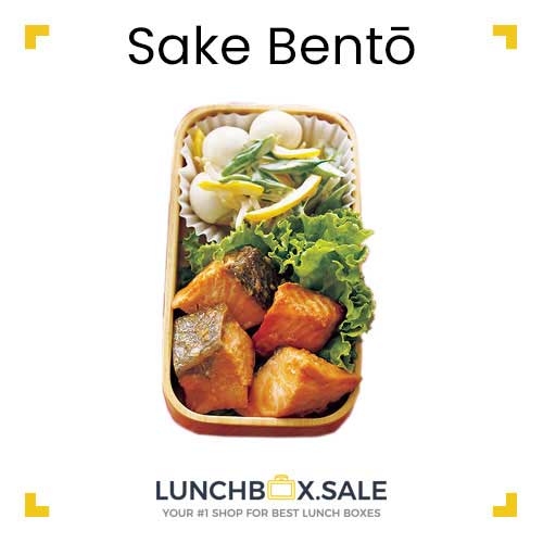 Sake Bento with Fried Salmon and Eggs