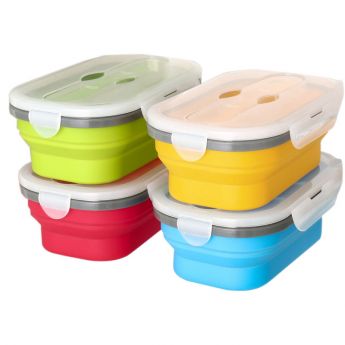 Silicone Food Storage Containers  Silicon Storage Containers - Storage Box  Foldable - Aliexpress