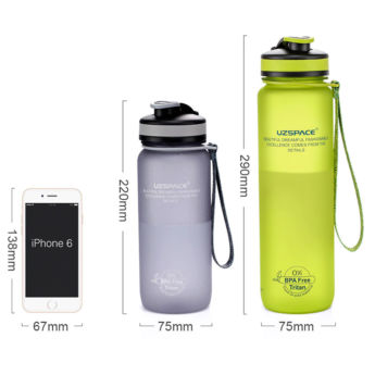 Dimensions of UZSPACE Sport Bottle